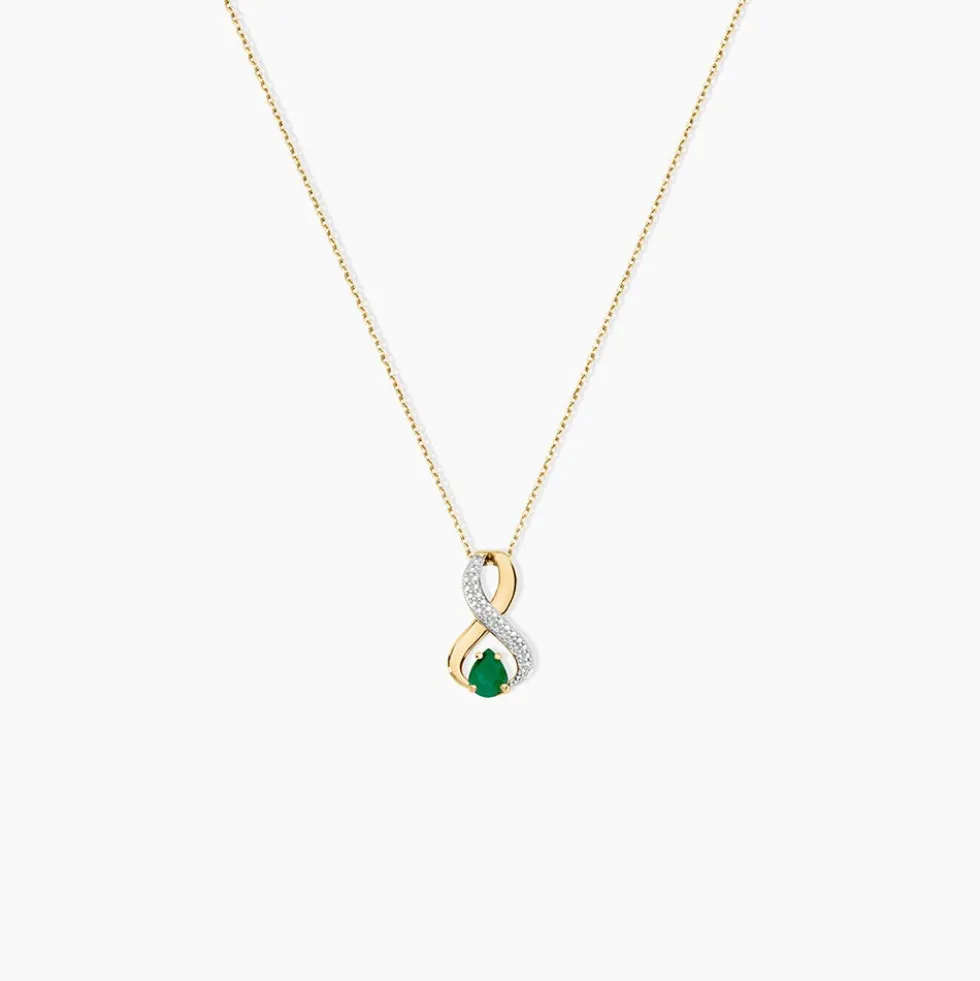 Collier Iolo Or Jaune Emeraude