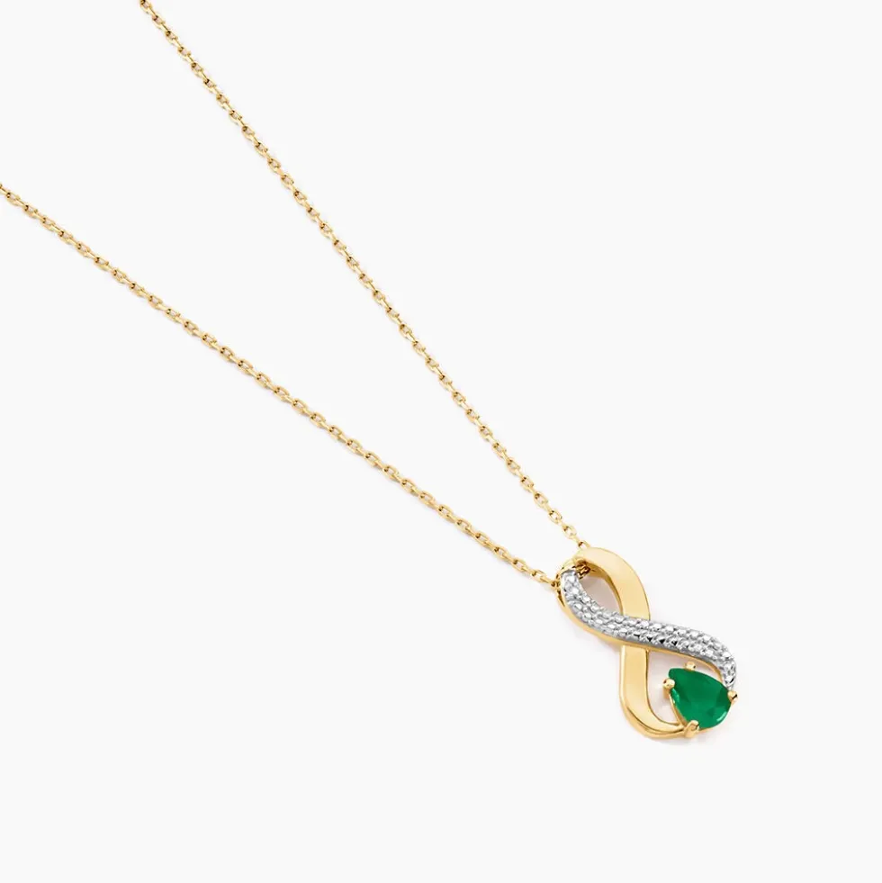 Collier Iolo Or Jaune Emeraude