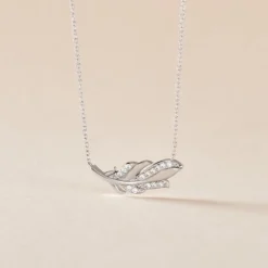 Collier Isae Argent Blanc Oxyde De Zirconium