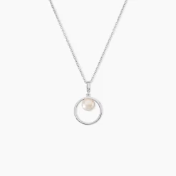 Collier Ivana Argent Blanc Perle De Culture
