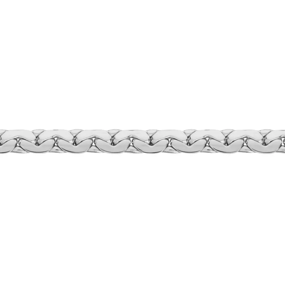 Collier Ivy Maille Haricot Or Blanc