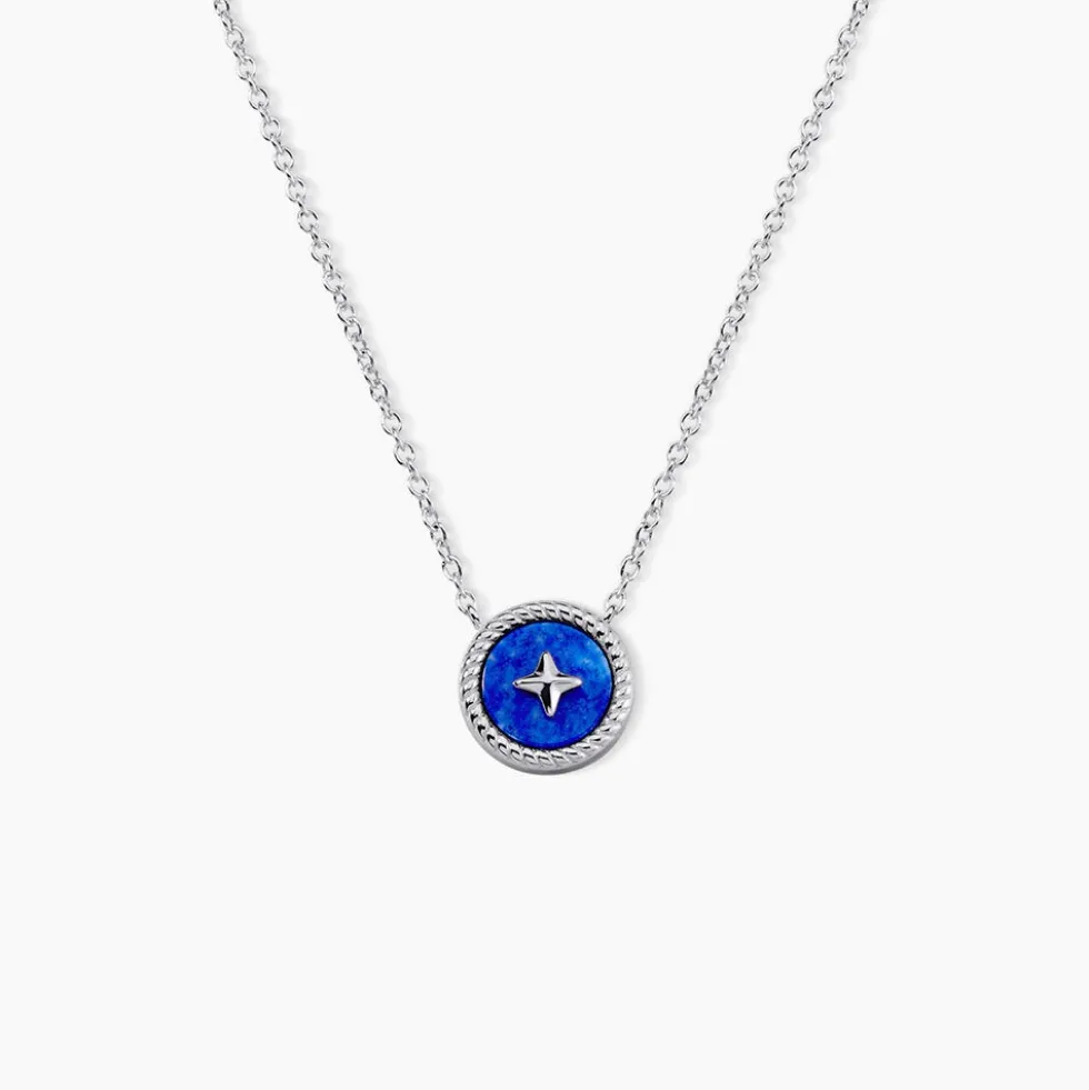 Collier Izarra Argent Blanc Lapis Lazuli