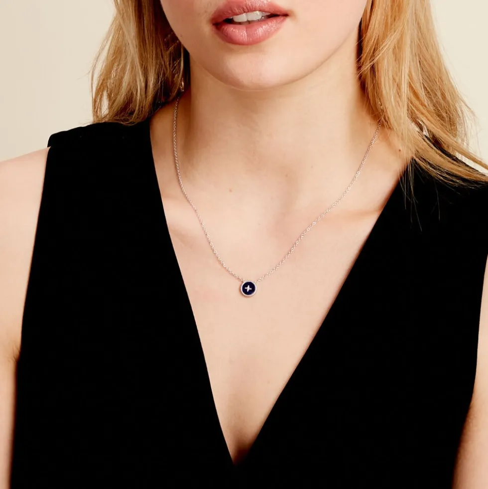 Collier Izarra Argent Blanc Lapis Lazuli