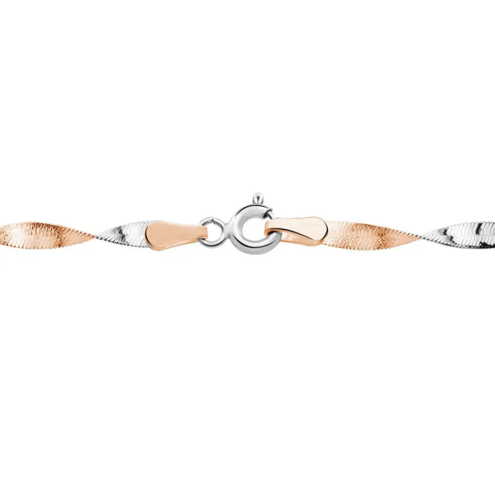 Collier Izar Torsadee Or Bicolore