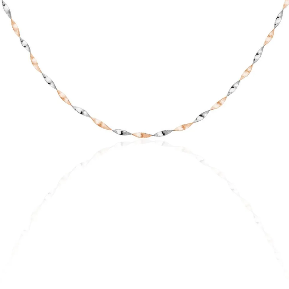 Collier Izar Torsadee Or Bicolore