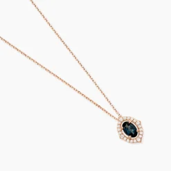 Collier Janna Or Rose Topaze Et Oxyde De Zirconium