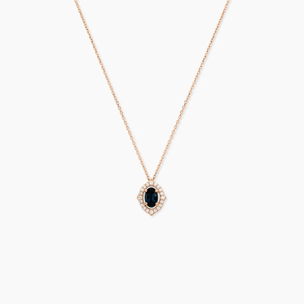 Collier Janna Or Rose Topaze Et Oxyde De Zirconium