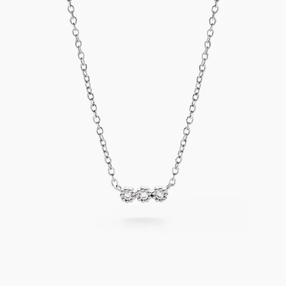 Collier Janys Argent Blanc Oxyde De Zirconium