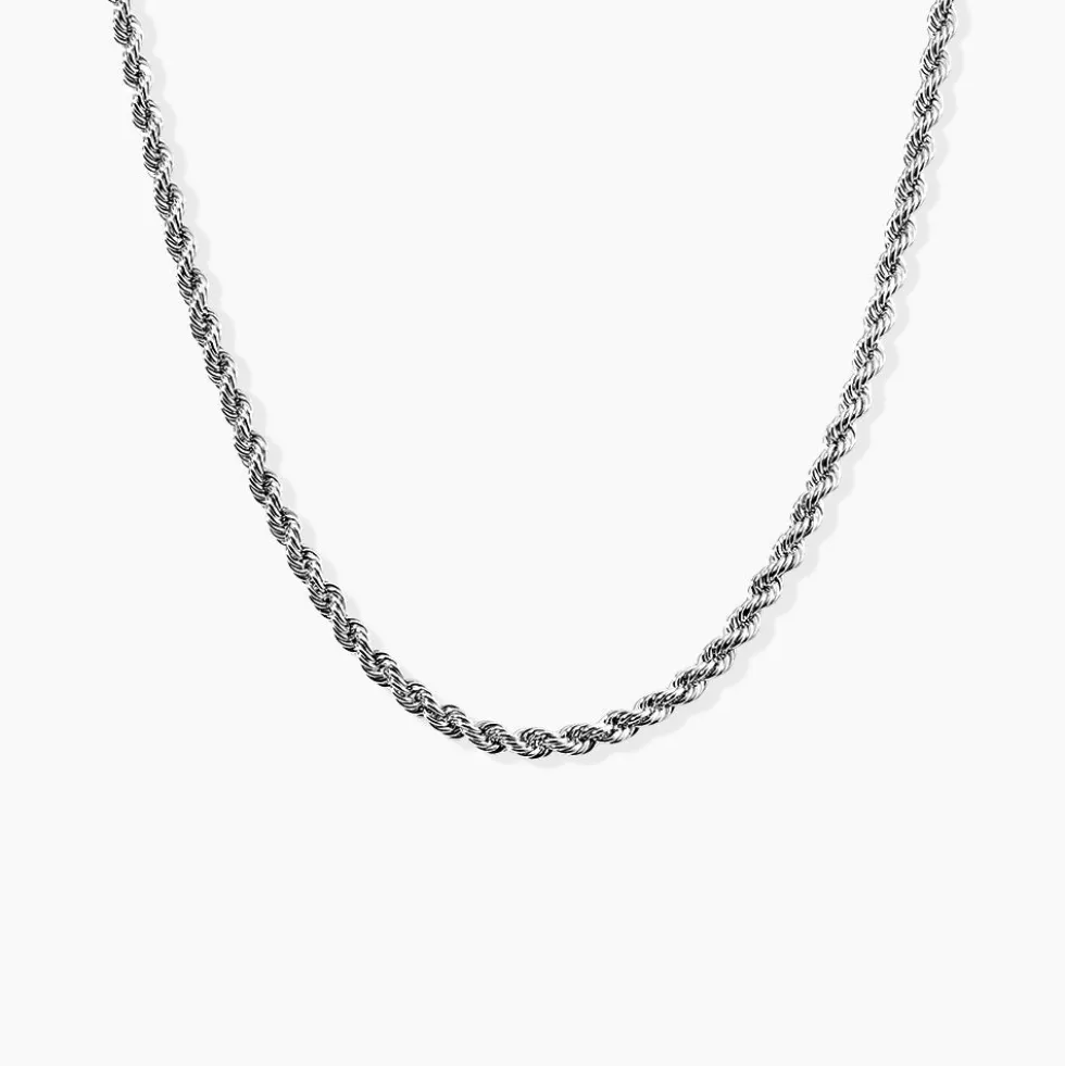 Collier Jerry Maille Corde Or Blanc