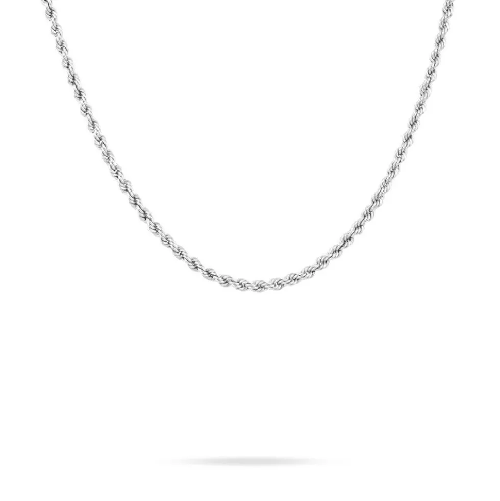 Collier Jerry Maille Corde Or Blanc