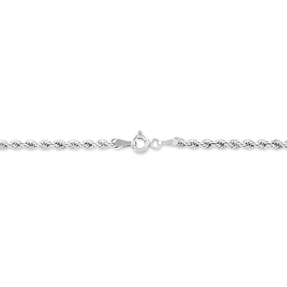 Collier Jerry Maille Corde Or Blanc