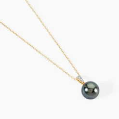Collier Jodocus Or Jaune Perle De Tahiti Oxyde Zirconium
