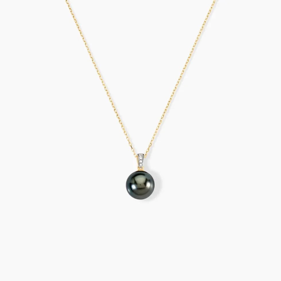 Collier Jodocus Or Jaune Perle De Tahiti Oxyde Zirconium