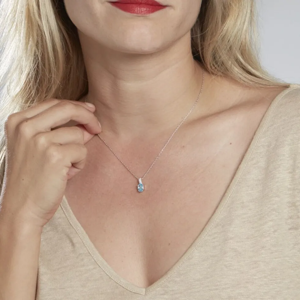 Collier Josefa Argent Blanc Oxyde De Zirconium