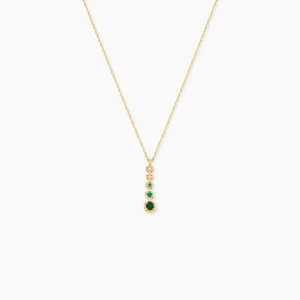 Collier Josephine Or Jaune Emeraude