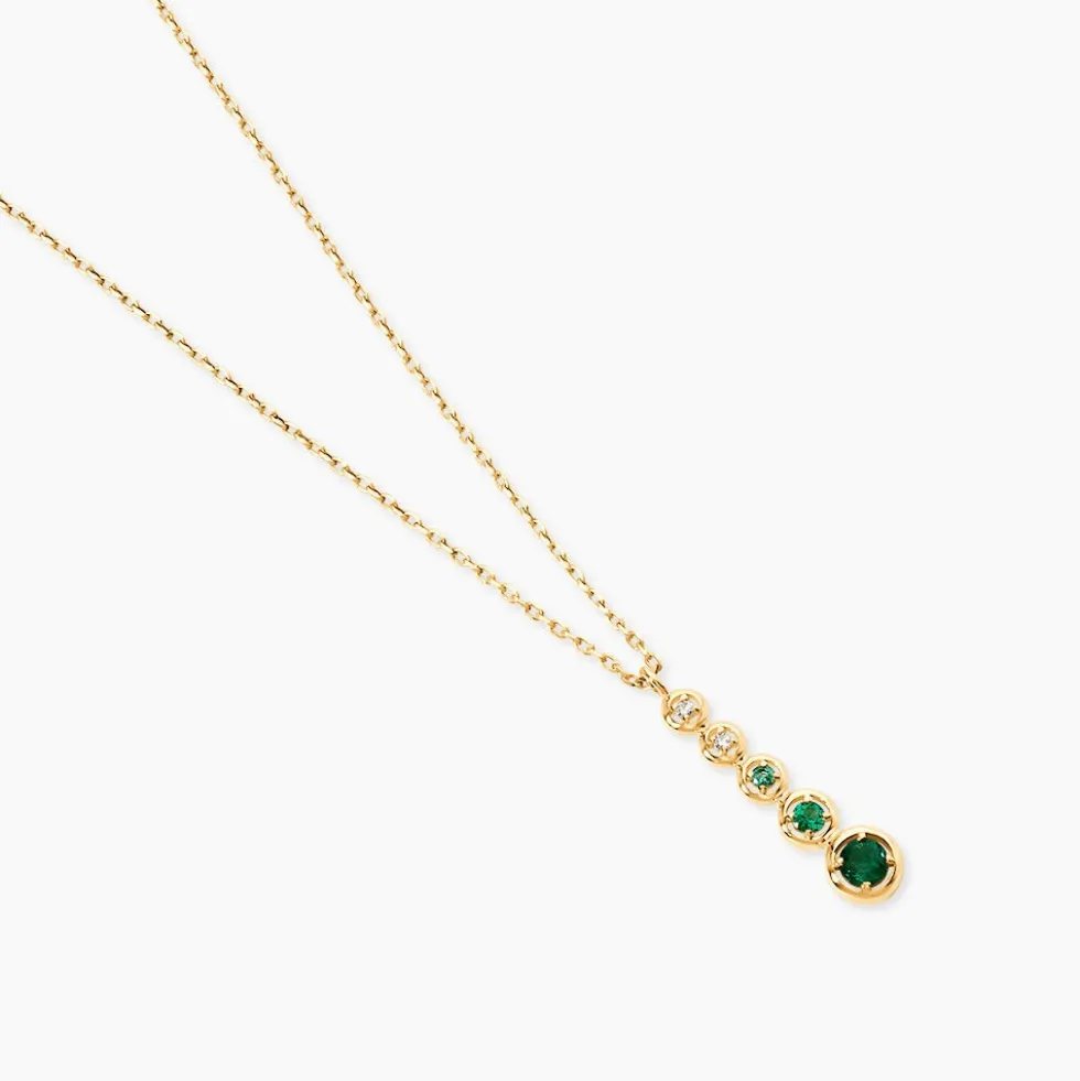 Collier Josephine Or Jaune Emeraude