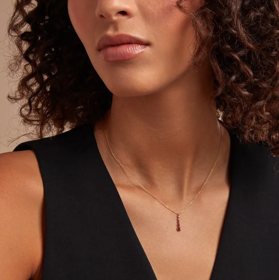 Collier Josephine Or Jaune Rubis