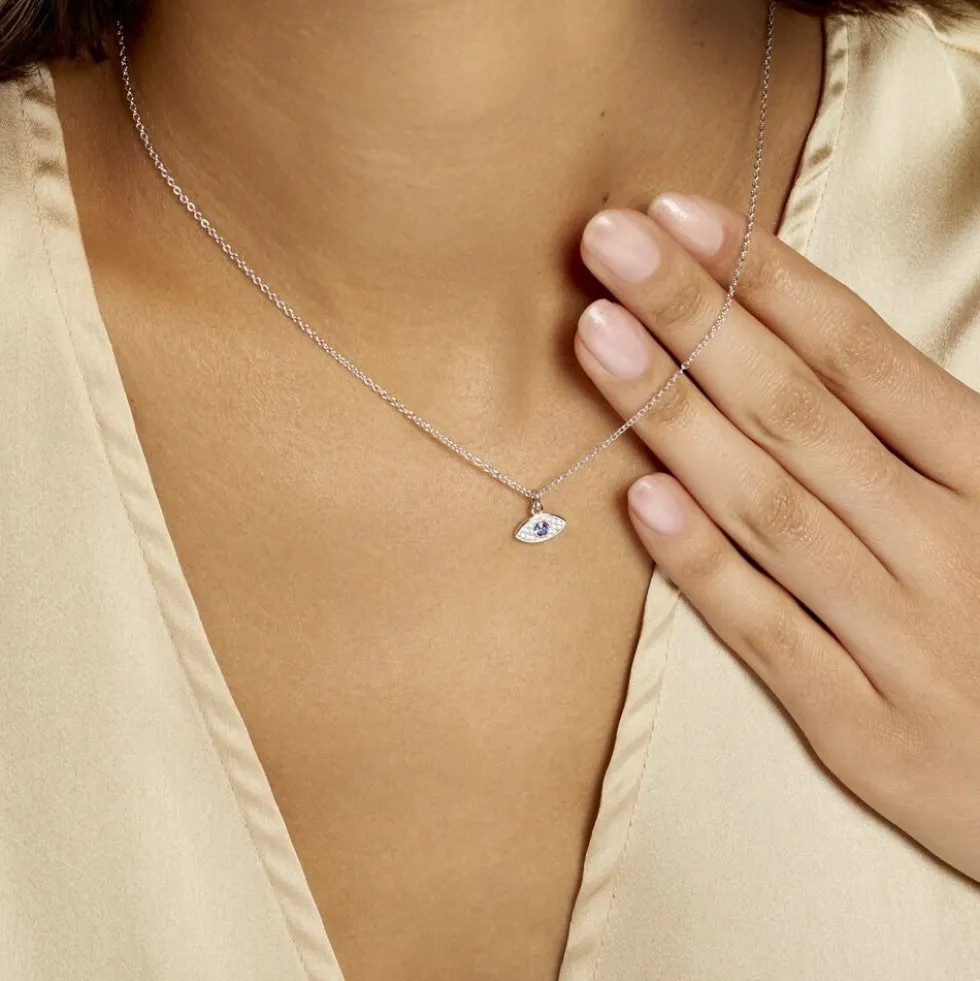 Collier Josue Argent Blanc Oxyde De Zirconium