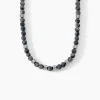 Collier Jourdan Acier Blanc Labradorite