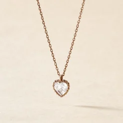 Collier Kadidjatou Or Rose Oxyde De Zirconium