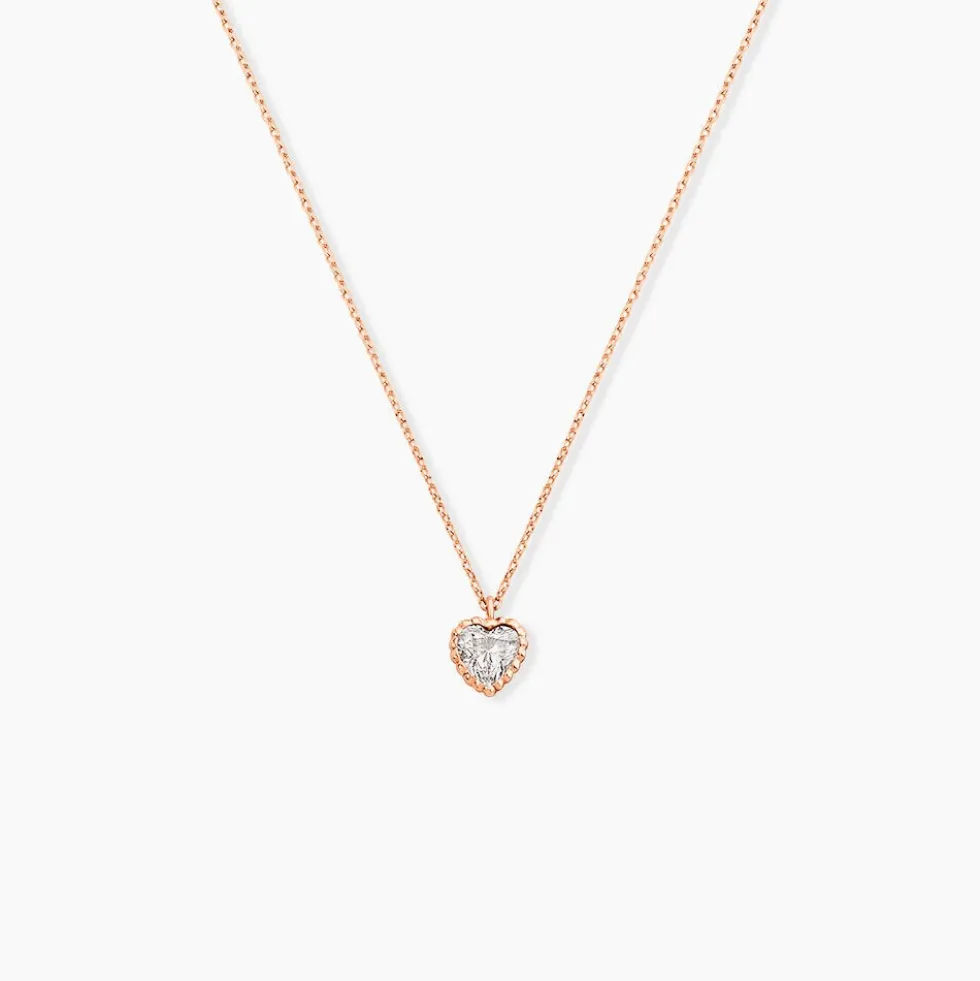 Collier Kadidjatou Or Rose Oxyde De Zirconium