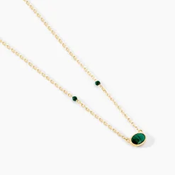Collier Kakalina Or Jaune Malachite