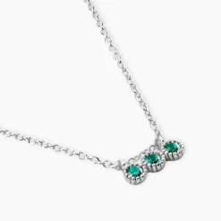 Collier Kasey Argent Blanc Oxyde De Zirconium