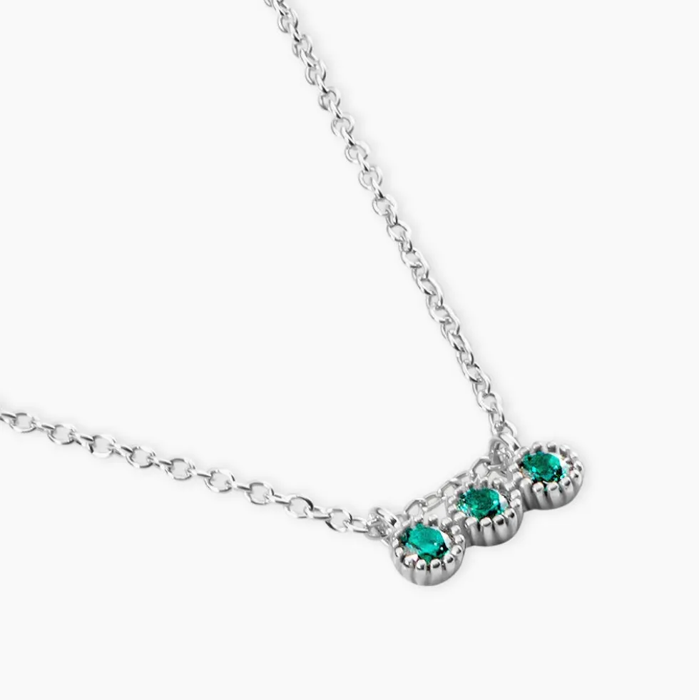 Collier Kasey Argent Blanc Oxyde De Zirconium