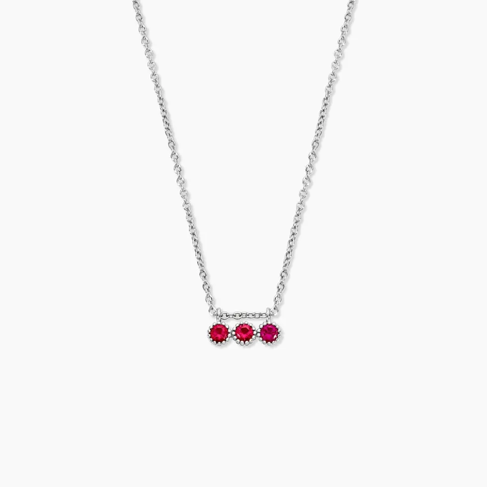 Collier Kasey Argent Blanc Oxyde De Zirconium
