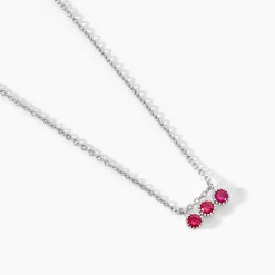 Collier Kasey Argent Blanc Oxyde De Zirconium