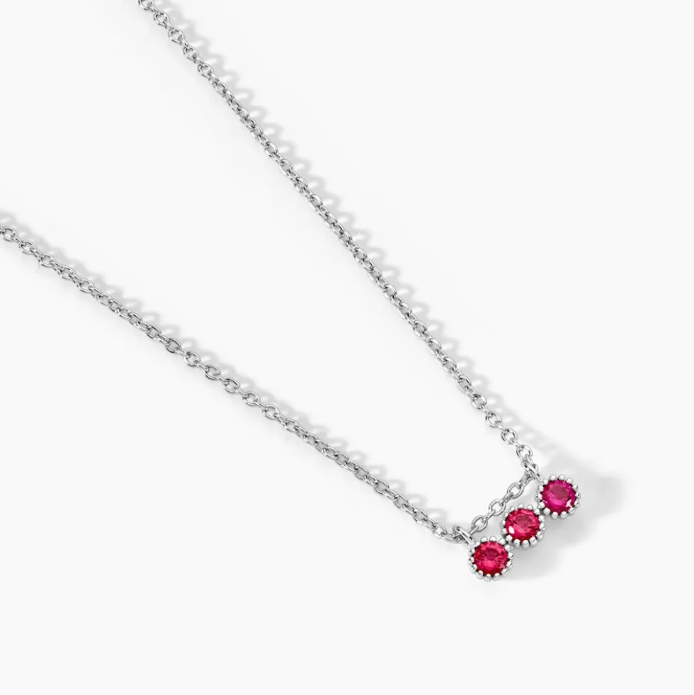 Collier Kasey Argent Blanc Oxyde De Zirconium