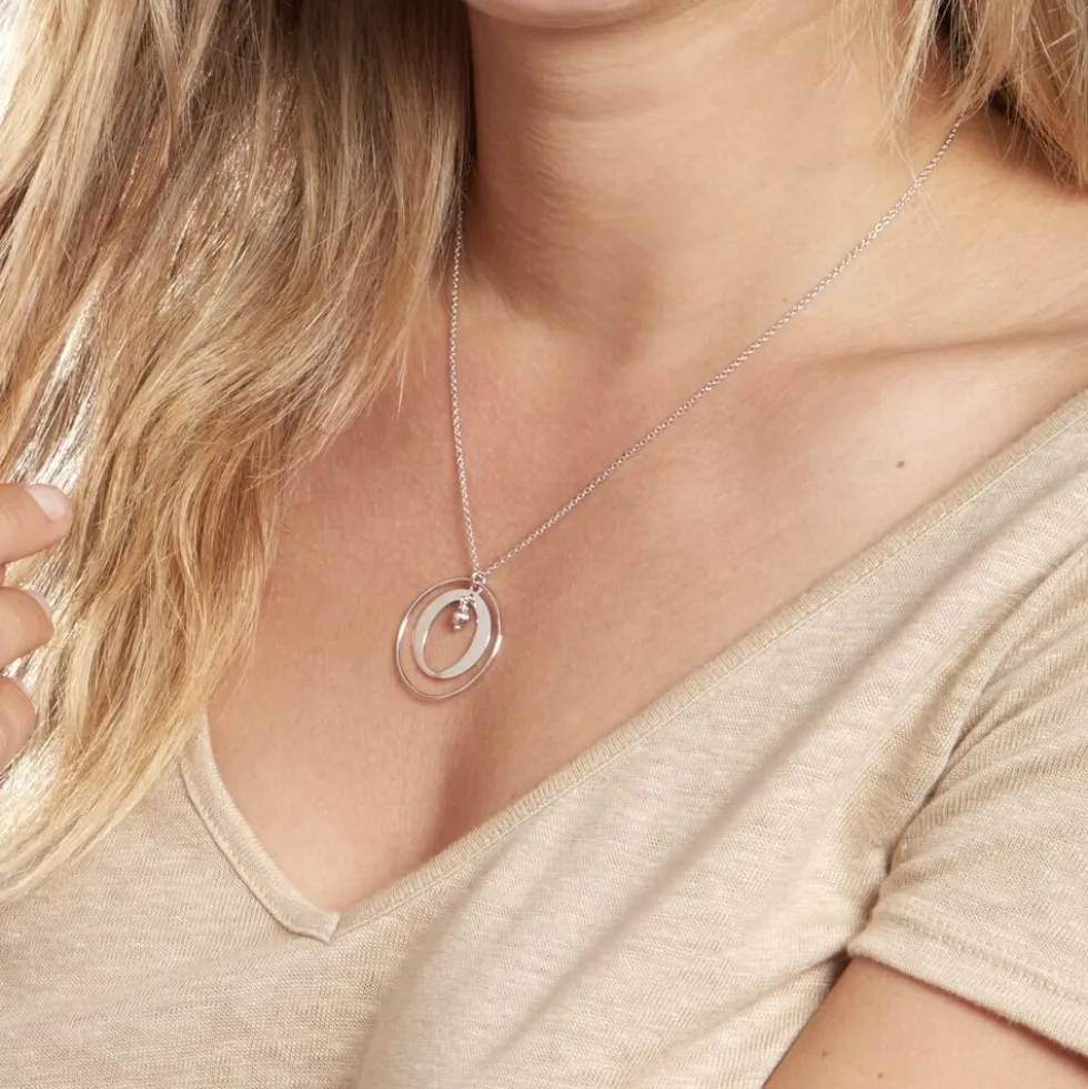 Collier Katy Argent Blanc