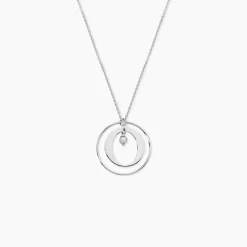 Collier Katy Argent Blanc
