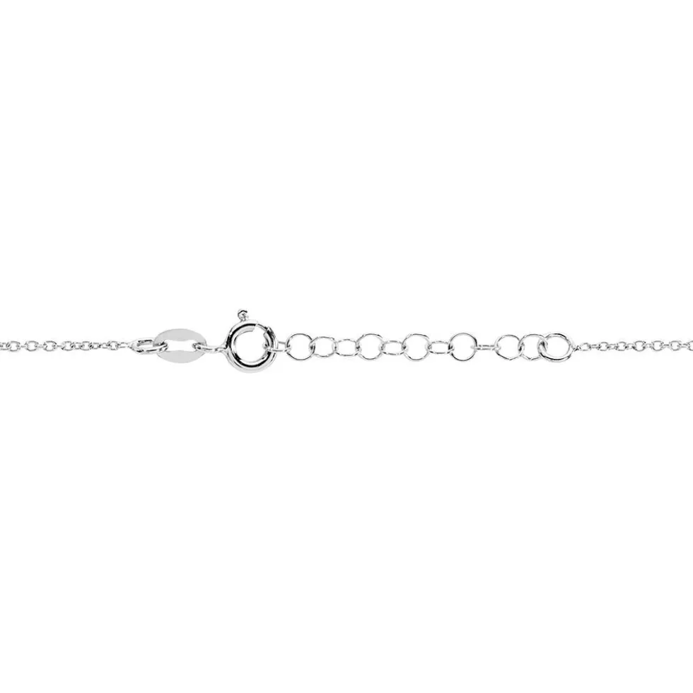 Collier Katy Argent Blanc