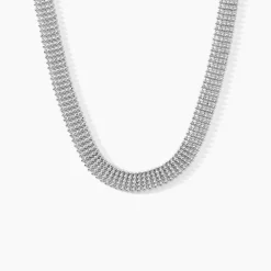 Collier Kelline Argent Blanc