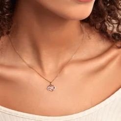 Collier Lachina Or Bicolore Oxyde De Zirconium