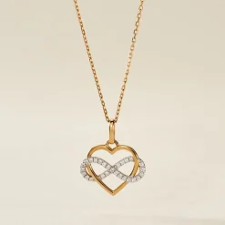 Collier Lachina Or Bicolore Oxyde De Zirconium