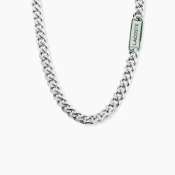 Collier Lacoste District Acier Blanc