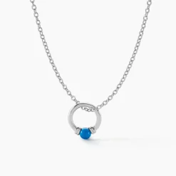 Collier Laelle Argent Blanc Turquoise
