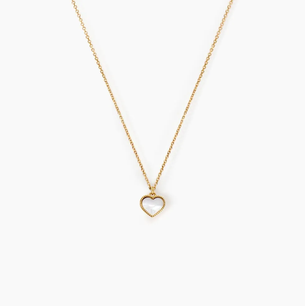 Collier L'amour Coloré Or Jaune Nacre