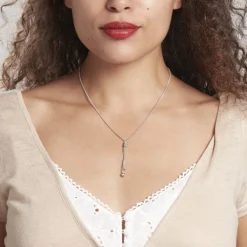 Collier Lassy Argent Blanc