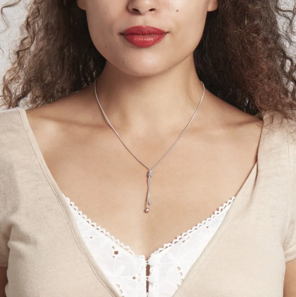 Collier Lassy Argent Blanc