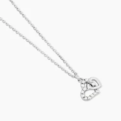 Collier Laugane Argent Blanc Oxyde De Zirconium