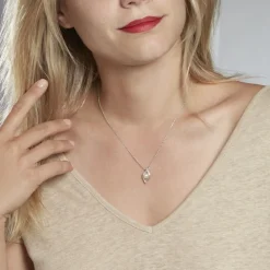 Collier Laurene Argent Blanc Perle De Culture Et Oxyde De Zirconium