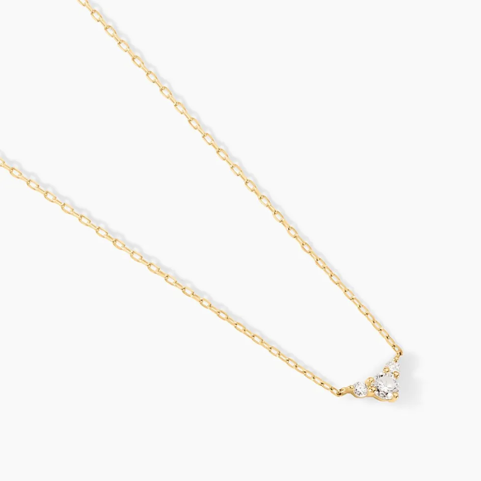 Collier Laurentius Or Jaune Diamant Synthétique