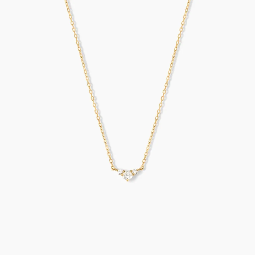 Collier Laurentius Or Jaune Diamant Synthétique