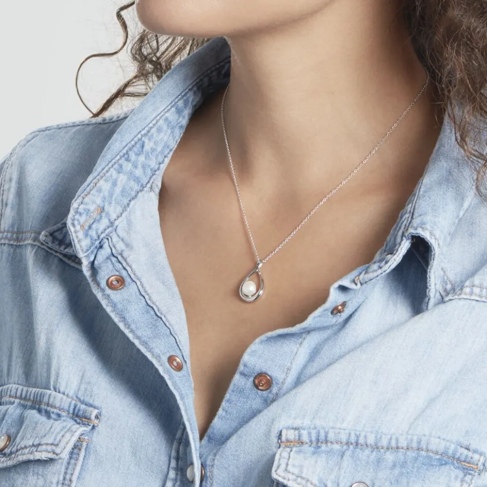 Collier Layanne Argent Blanc Perle De Culture