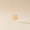 Collier Leana Pastille Gravable Or Jaune