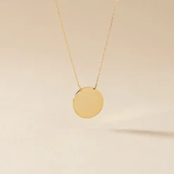 Collier Leana Pastille Gravable Or Jaune