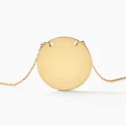 Collier Leana Pastille Gravable Or Jaune